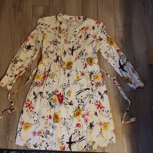 Old Navy Maternity Dress- Size Small- White, Yellow, Pink Floral